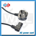 BS UK standard 90 degree power cord plug with fuse